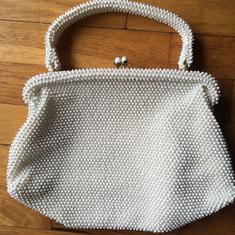 1950s, 60s Handbag Corde Bead Bag